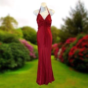 Jovani 100% Silk Red Evening Gown